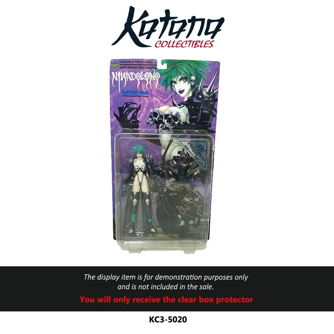 Katana Collectibles Protector For Nina Dolono Dokuro Nina Blue Hair Mono Head by Fewture Action Figures