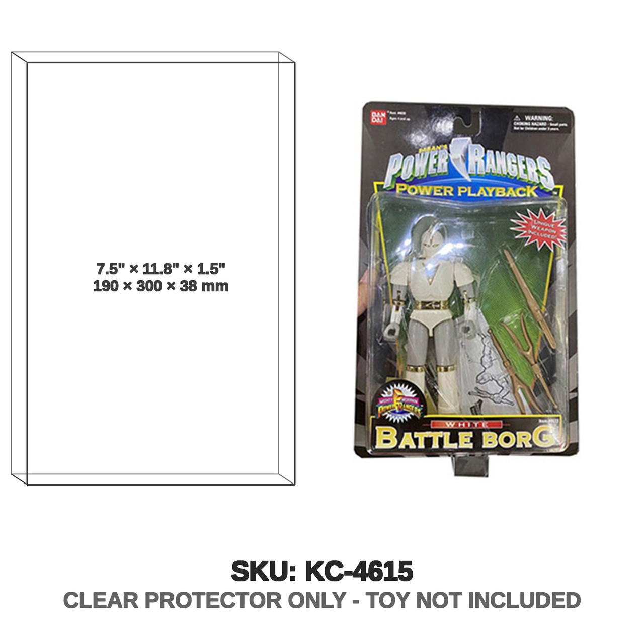 Power Rangers White Battle Borg Figure