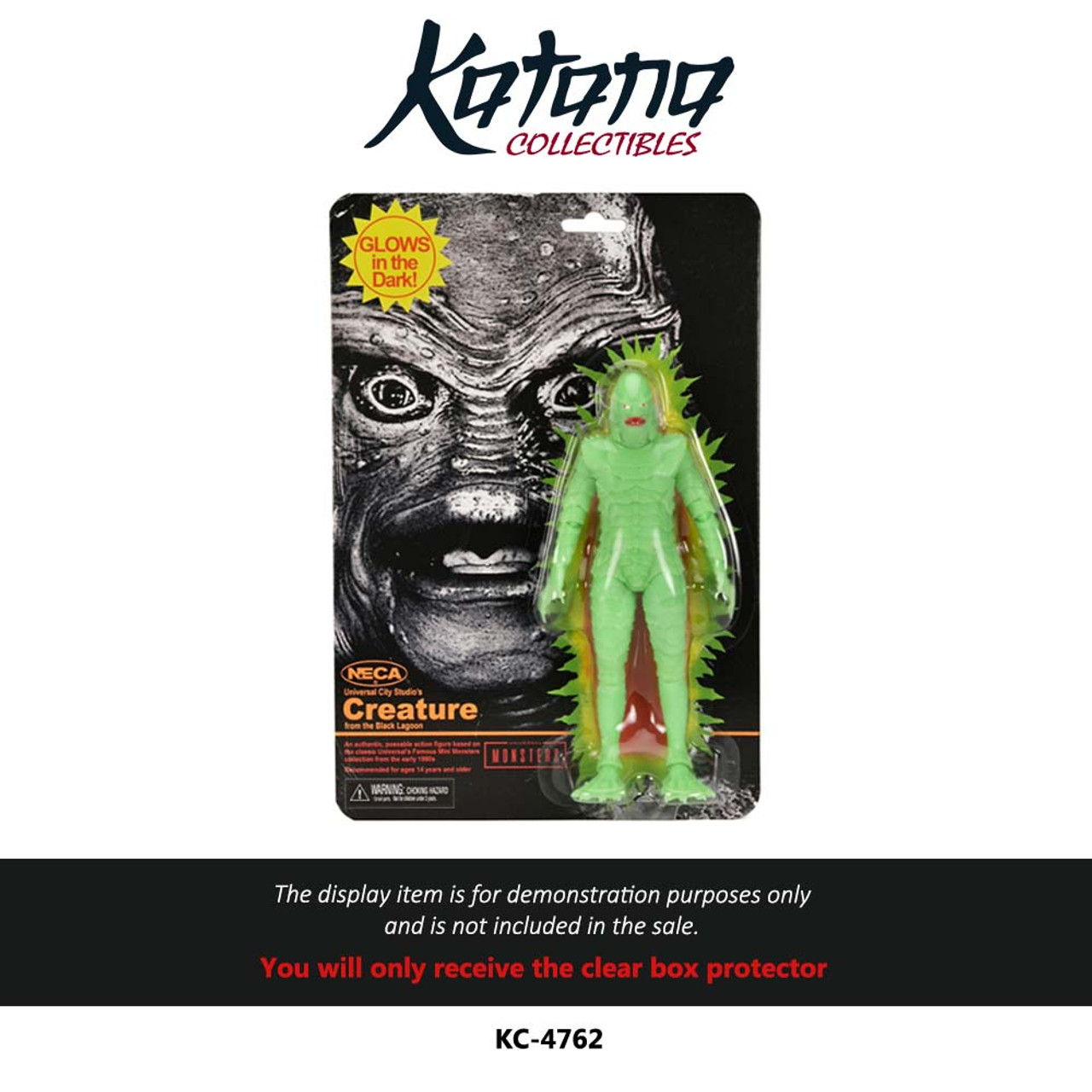 Katana Collectibles Protector For NECA Universal Monsters Glow in The Dark Creature of The Black Lagoon