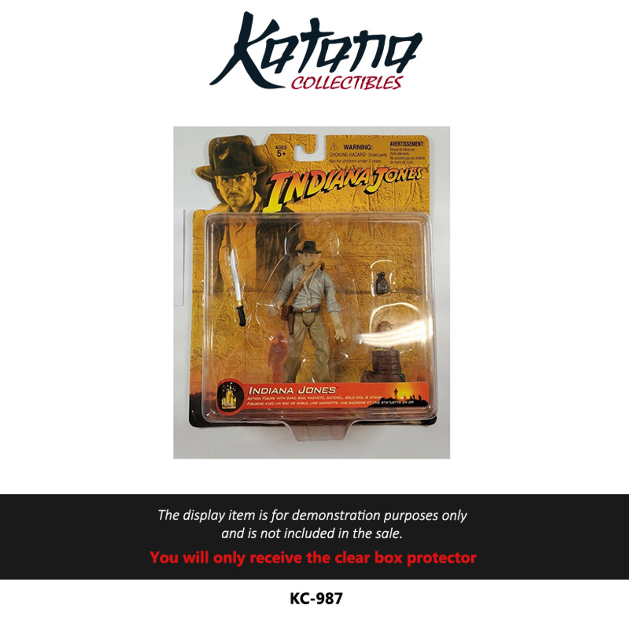 Katana Collectibles Protector For Indiana Jones Action Figure with Gold Idol and Accessories 2002 Disney Store