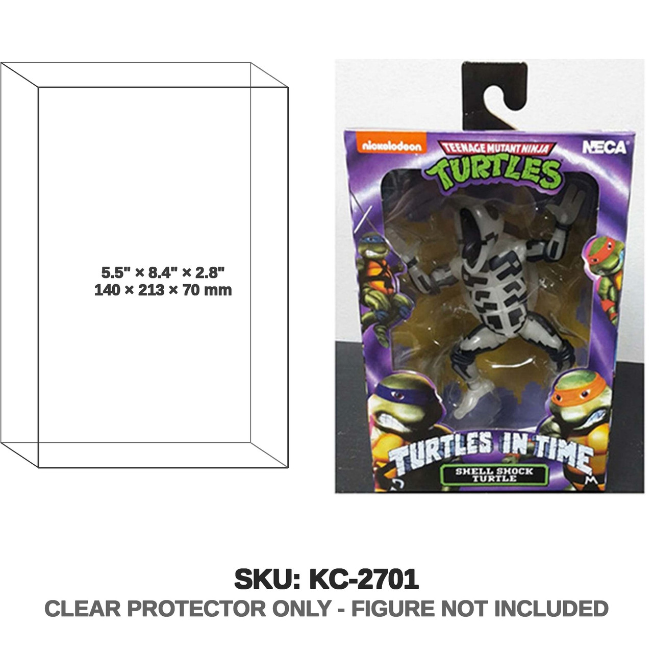 NECA Teenage Mutant Ninja Turtles Turtles in Time Shell Shock Glow in the Dark Figure