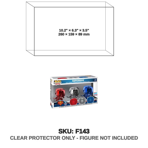Funko Pop Heroes Superman Chrome 3 Pack Funko Pop Heroes Superman Chrome 3 Pack