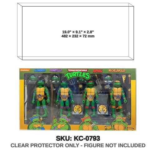 NECA Teenage Mutant Ninja Turtles Leonardo Donatello Raphael Michelangelo Style Guide 4-Pack