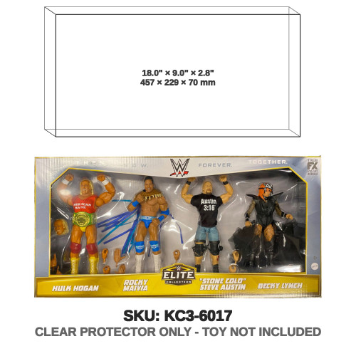 Mattel WWE Elite Collection Hogan Rocky Austin Becky Then Now Forever 4-Pack