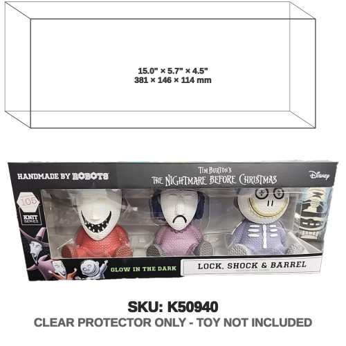 Handmade by Robots Nightmare before Christmas Lock Shock Barrel 3 Pack GITD NEW Handmade by Robots Nightmare before Christmas Lock Shock Barrel 3 Pack GITD NEW
