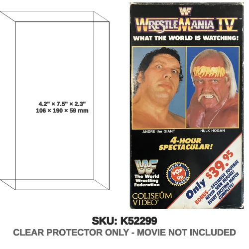 Coliseum Video WrestleMania IV VHS Double Pop-Up Package