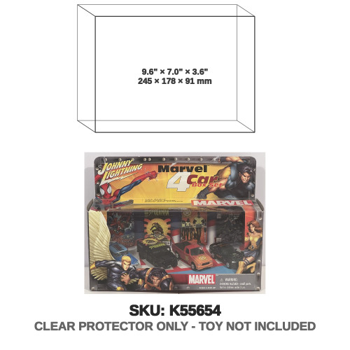 Johnny Lightning Marvel Hot Wheels 4 Car Box Set