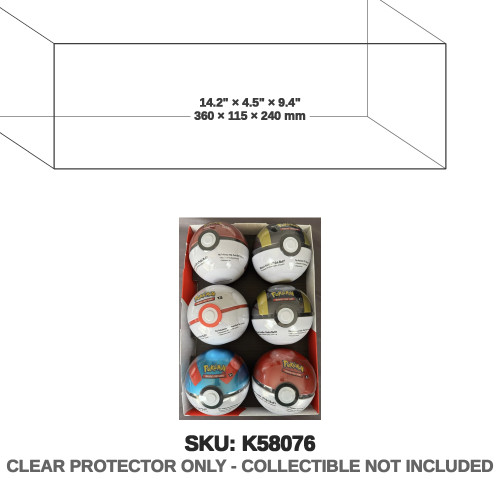 Pokemon Pokeball Tins x6 in Display Holder