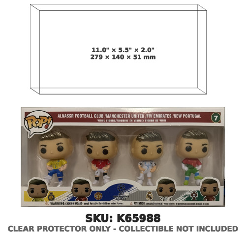Cristiano Ronaldo Soccer Pop-Style Vinyl Figure 4-Pack