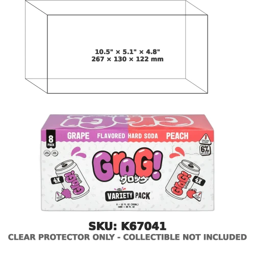 Grog Grape & Peach Hard Soda Variety 8-Pack Box