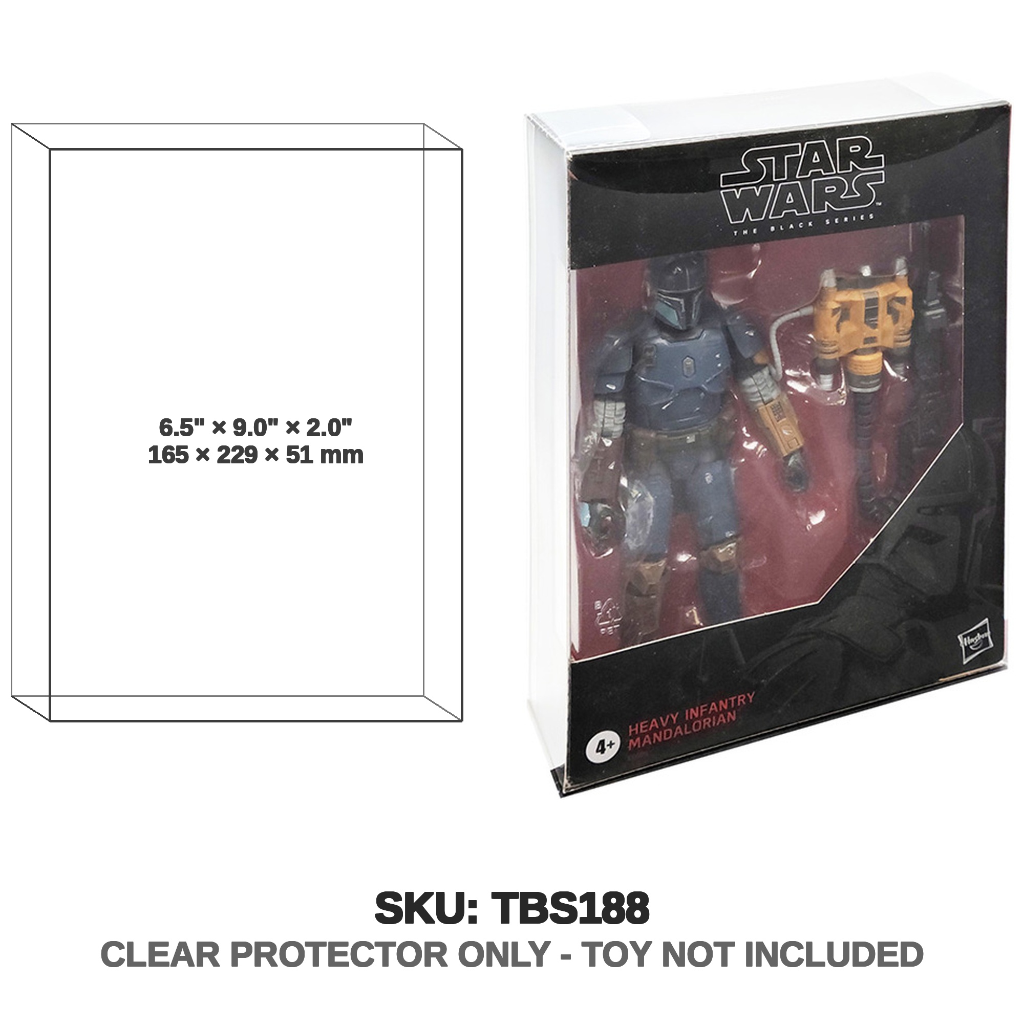 Custodia Protettiva In PET Per Action Figure Star Wars Black Series 3,75'' (10 Pezzi) - Trasparente E Resistente