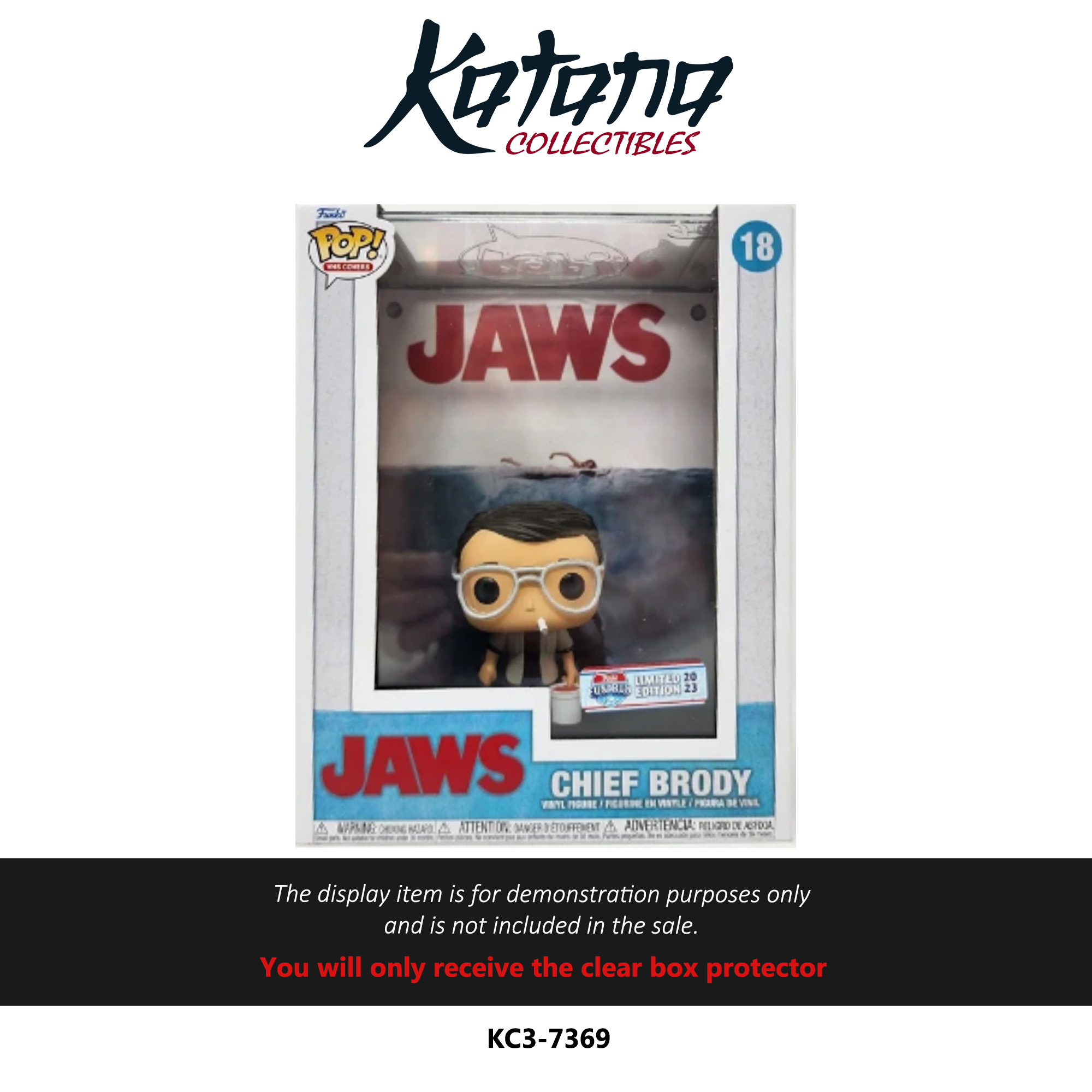 Protector For Jaws Chief Brody - Funko VHS Pop Cover #18 - Katana