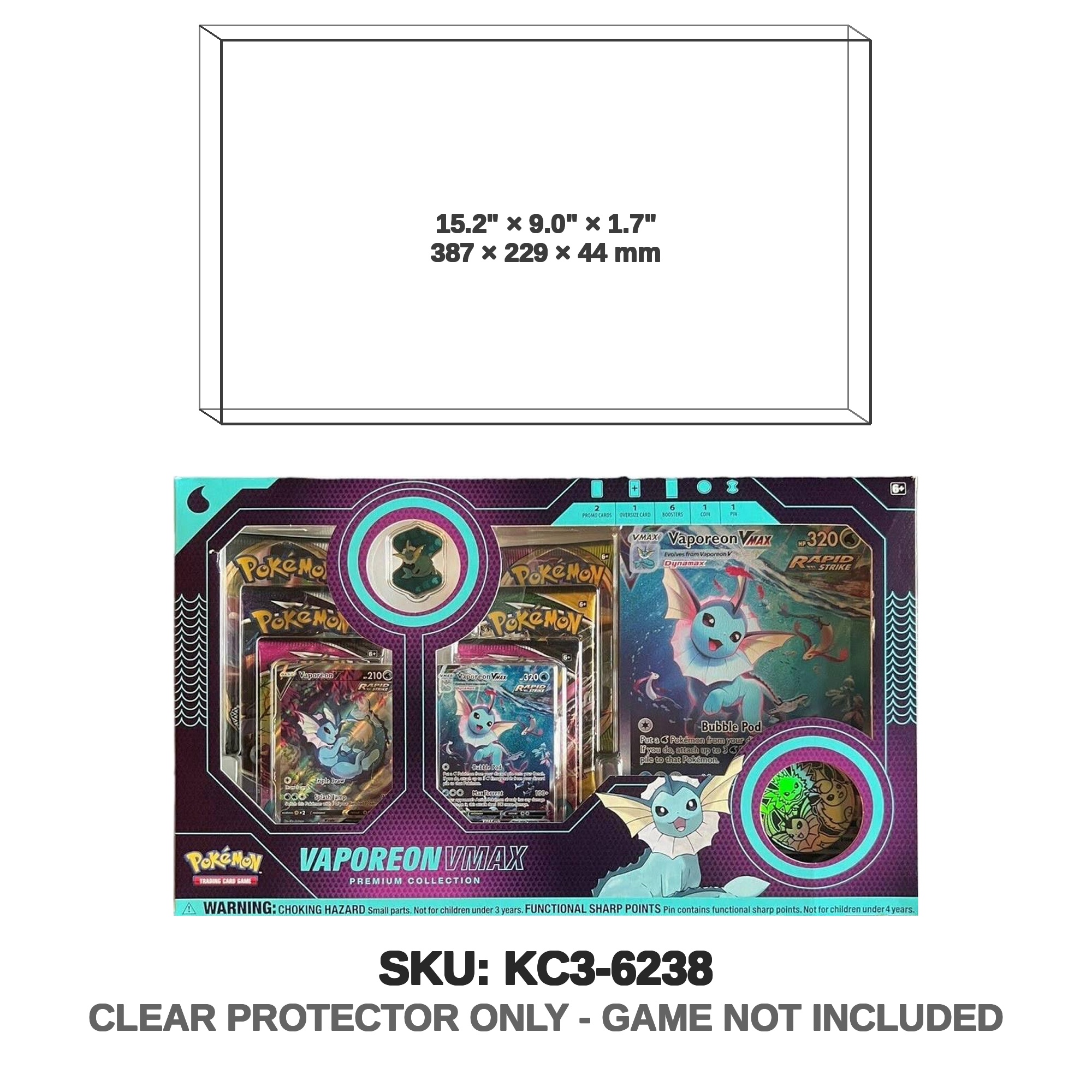 Protector For Pokemon Vaporeon Vmax Collection Box | Katana