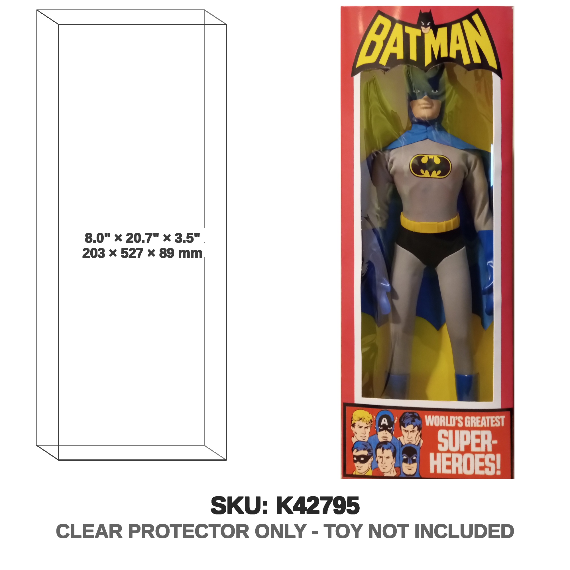 Protector For Giant Custom Mego Boxes For Figures Toy Company Batman And  Robin - Katana Collectibles, image size:2000x2000