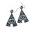 Bronze and Turquoise Tee Pee Earring