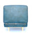 Blue and brown suitcase dog bed with open lid