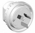 10A 3 pin lock plug White - PDL905LR