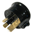 15A 3 pin side entry plug Black - PDL901/15BK