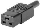 16A C19 IEC socket Black - Schurter