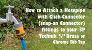 How to attach a hosepipe with click-connect to a garden tap