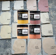 Mixing Plaster and Coloured Earth Pigments