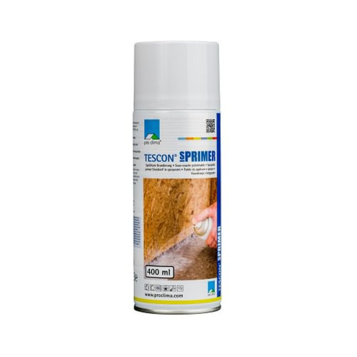 Spray can of Pro Clima Tescon Sprimer spray on primer of airtight tapes