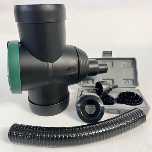 Rainwater Diverter Kit with Push-Fit Tank Connector - Black - Components
