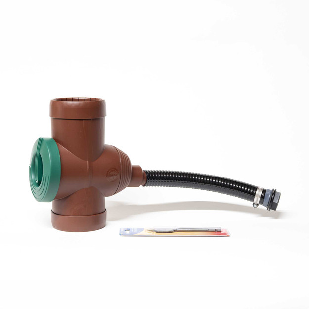 3P Filter Collector Universal (Brown). Also acts as a downpipe diverter, filter and overflow to your waterbutt