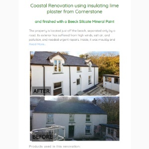 Lime render full renovated cottage before & after pics