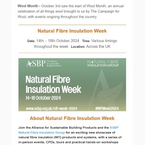 Natural Fibre Insulation Week 2024