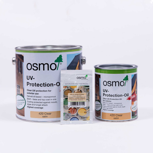 Olio Protezione UV Osmo 420 Extra - Trasparente, Per Esterni, 2.5 Litri, Finitura Raso - Foto 4