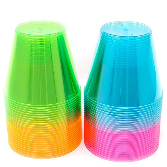 Plastic Cups - Neon 9 oz