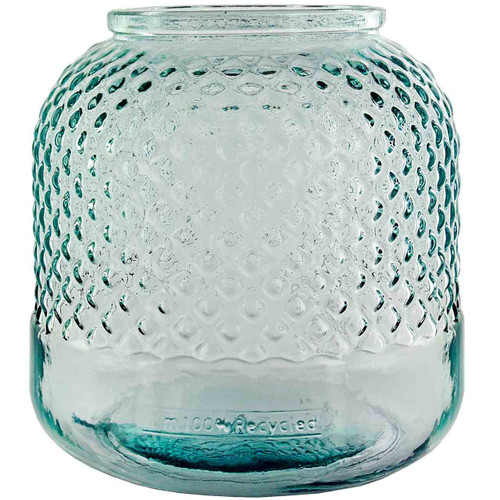 7 1/2" Diamond Recycled Glass Container