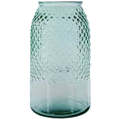 11" Diamond Recycled Glass Container