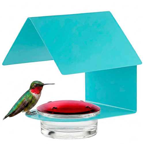 Mosaic Birds Cottage Hummingbird Feeder Aqua