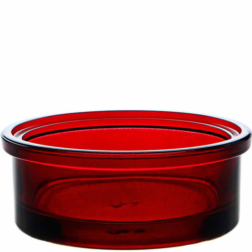 3.4 oz Trivia Glass Container - Red