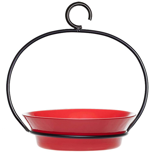 Mosaic Birds Cuban Hanging Bird Bath or Feeder - Ruby Red