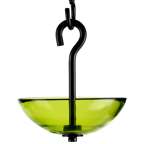Mosaic Birds Single Hanging Poppy Feeder - Lime