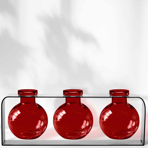 Athena Trio Vase, Red