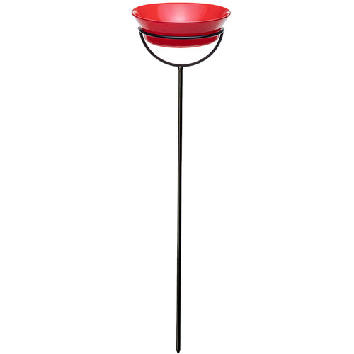 Mosaic Birds Cuban Garden Stake - Ruby Red