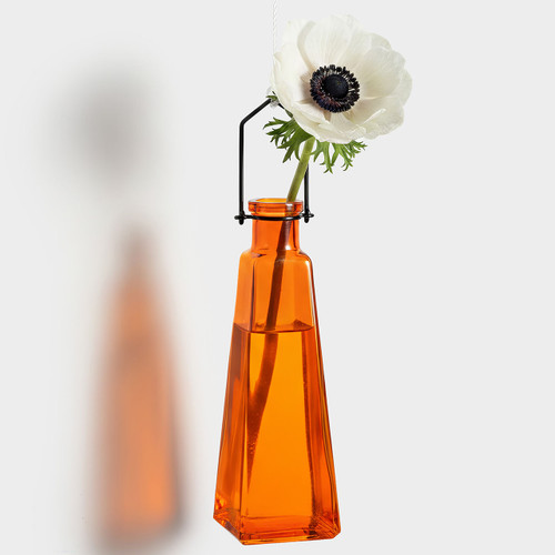 Hanging Propagation Vase, Pyramid, Orange