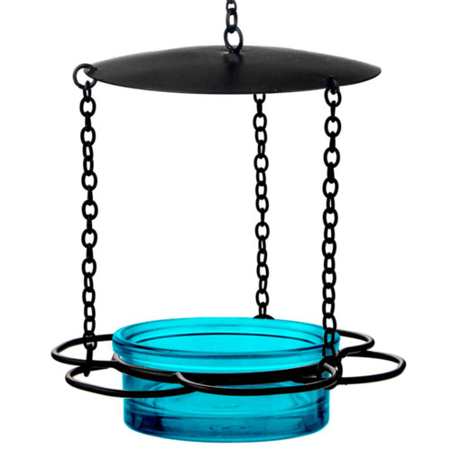 Mosaic Birds Floral Bird Feeder - Aqua