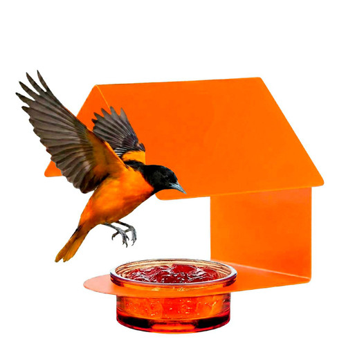 Mosaic Birds Cottage Bird Feeder - Orange