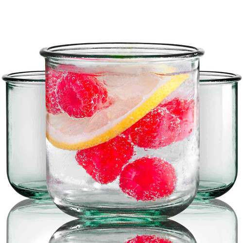 10 oz Classico Short Tumbler, Set of 6, 100% Recycled Glass