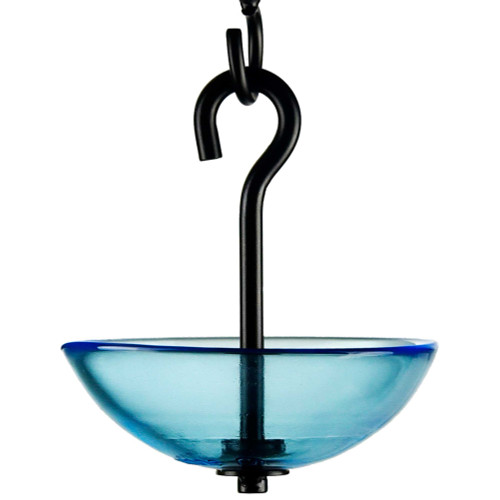 Mosaic Birds Single Hanging Poppy Feeder - Aqua