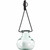 20" Small Gourd Glass Vase & Metal Hanger