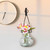 20" Small Gourd Glass Vase & Metal Hanger