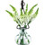 20" Small Gourd Glass Vase & Metal Hanger