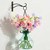 8" Metal Wall Hanger with Sweet Peas in Gourd Hanging Vase