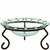Small Ribbon Recycled Glass Bowl & Metal Stand